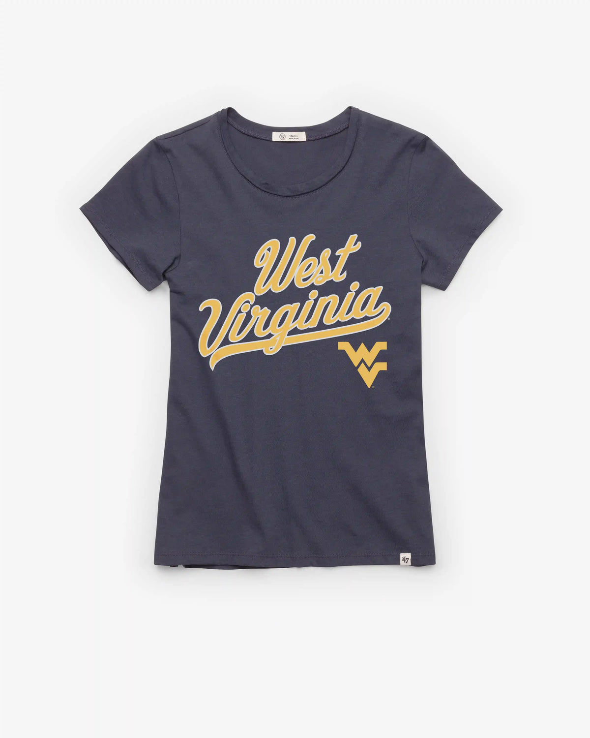 WEST VIRGINIA MOUNTAINEERS TAIL SWEEP '47 FRANKIE TEE WOMENS