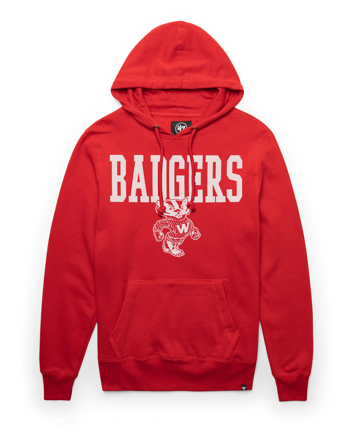 WISCONSIN BADGERS VINTAGE STRAIGHT BLOCK '47 HEADLINE HOOD