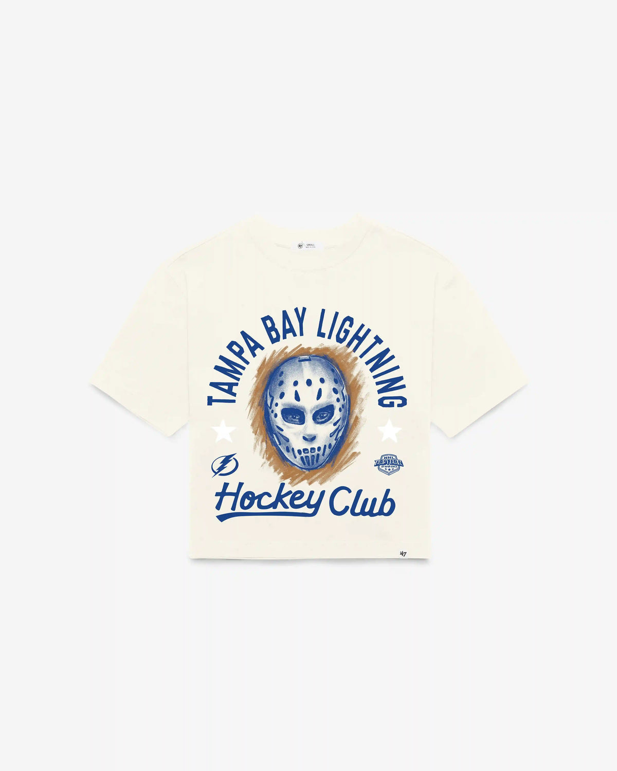 TAMPA BAY LIGHTNING ARCH MASK '47 FOUNDATION CROP TEE WOMENS