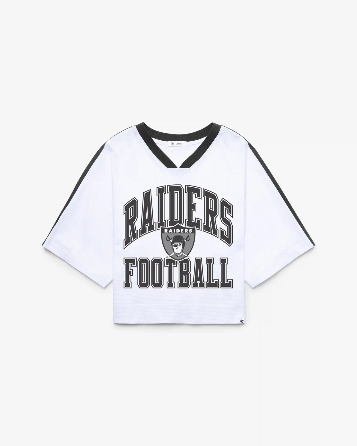 LAS VEGAS RAIDERS HISTORIC BIG OVERARCH '47 WOMEN'S DROP NEEDLE RAGLAN JERSEY