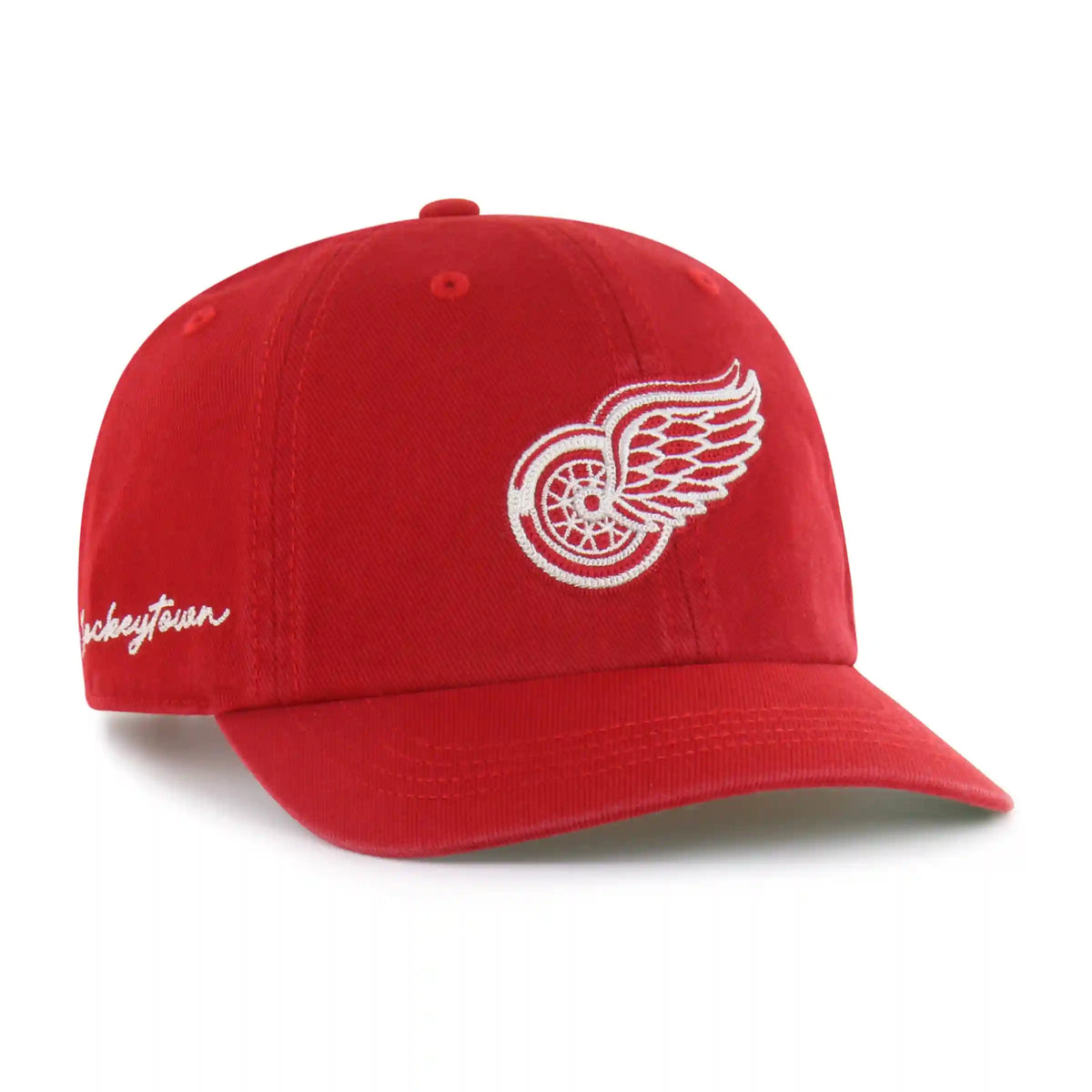 DETROIT RED WINGS CHAIN SIDE STITCH '47 CLEAN UP SHORT VISOR