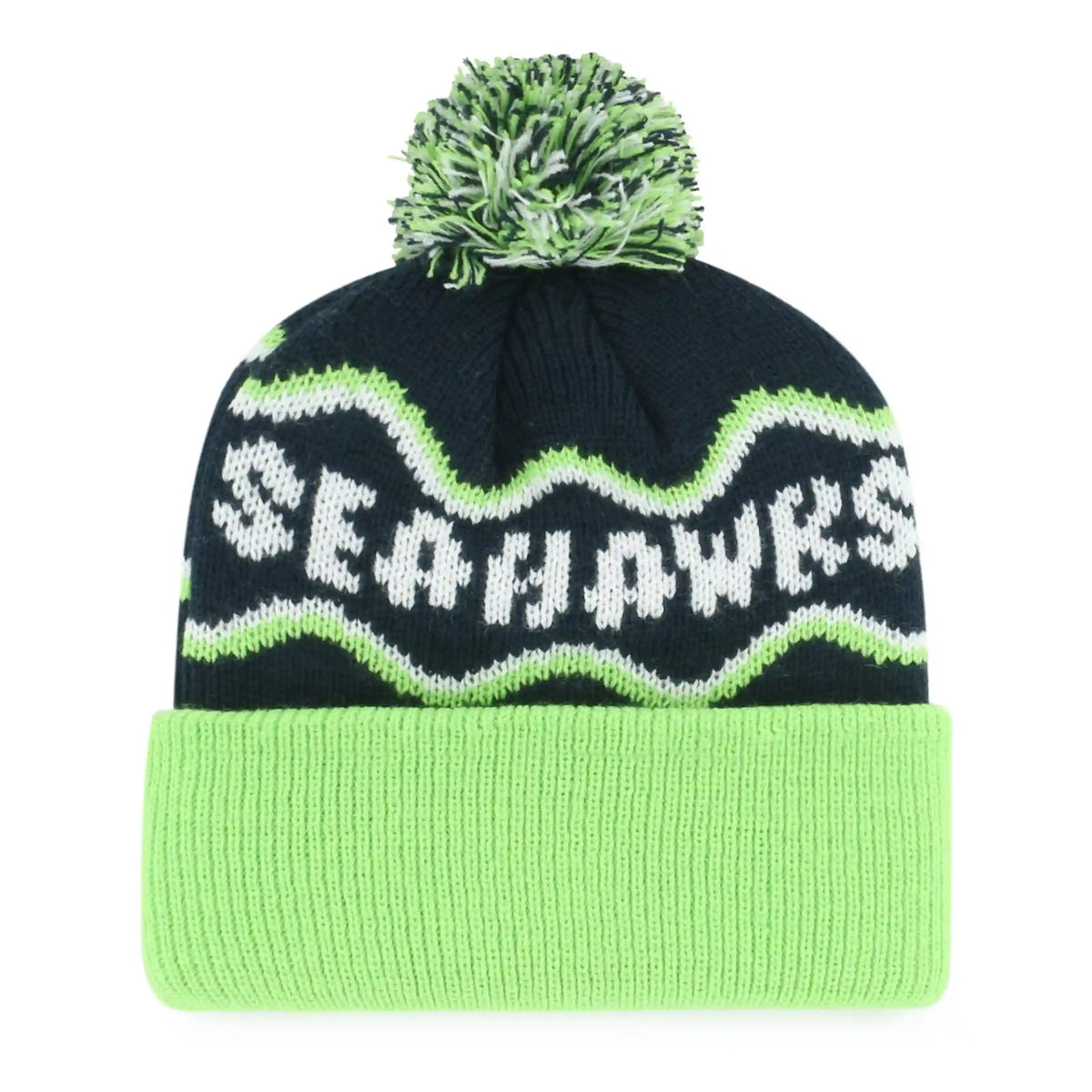 SEATTLE SEAHAWKS SQUIGGLE SCRIPT '47 KID'S CUFF KNIT