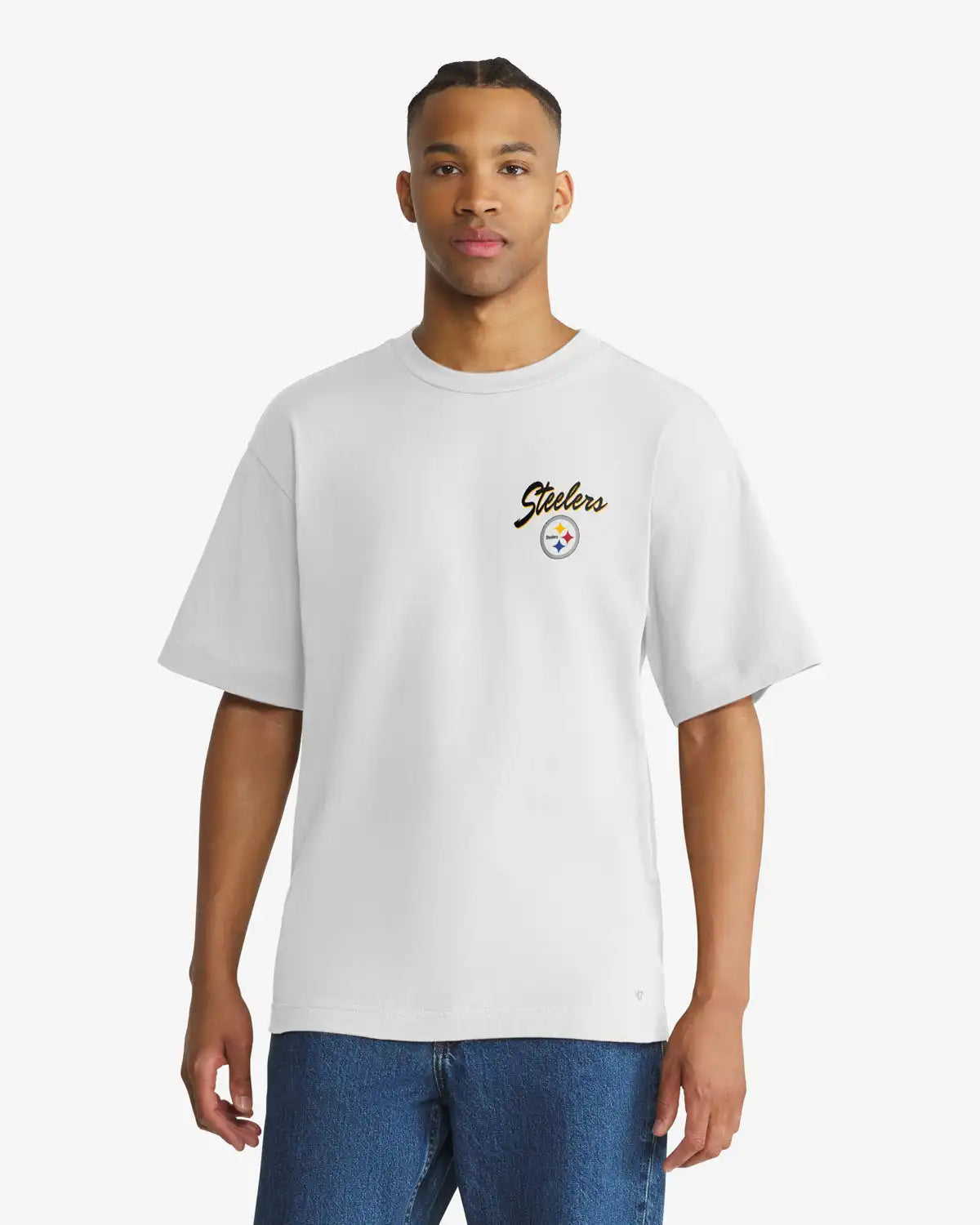 PITTSBURGH STEELERS BACKER SCRIPT ILLUSTRATED '47 FOUNDATION TEE