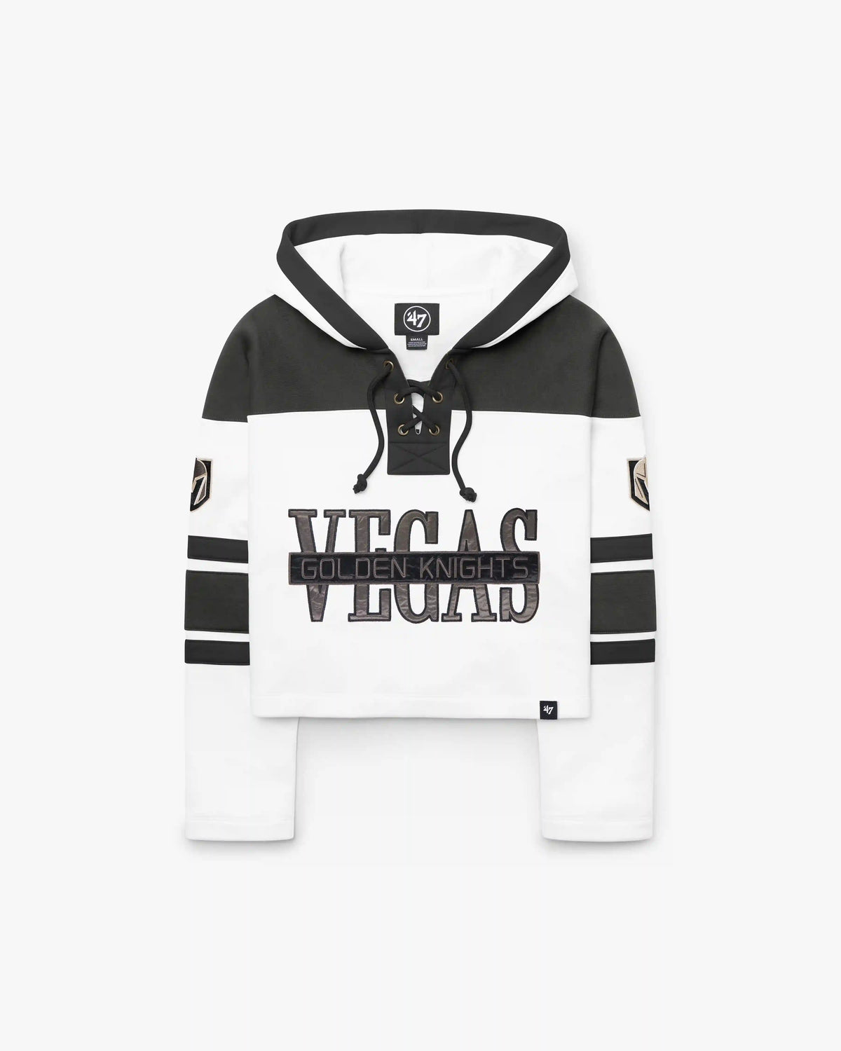 VEGAS GOLDEN KNIGHTS CUT THRU CROPPED '47 WOMEN'S SUPERIOR LACER HOOD