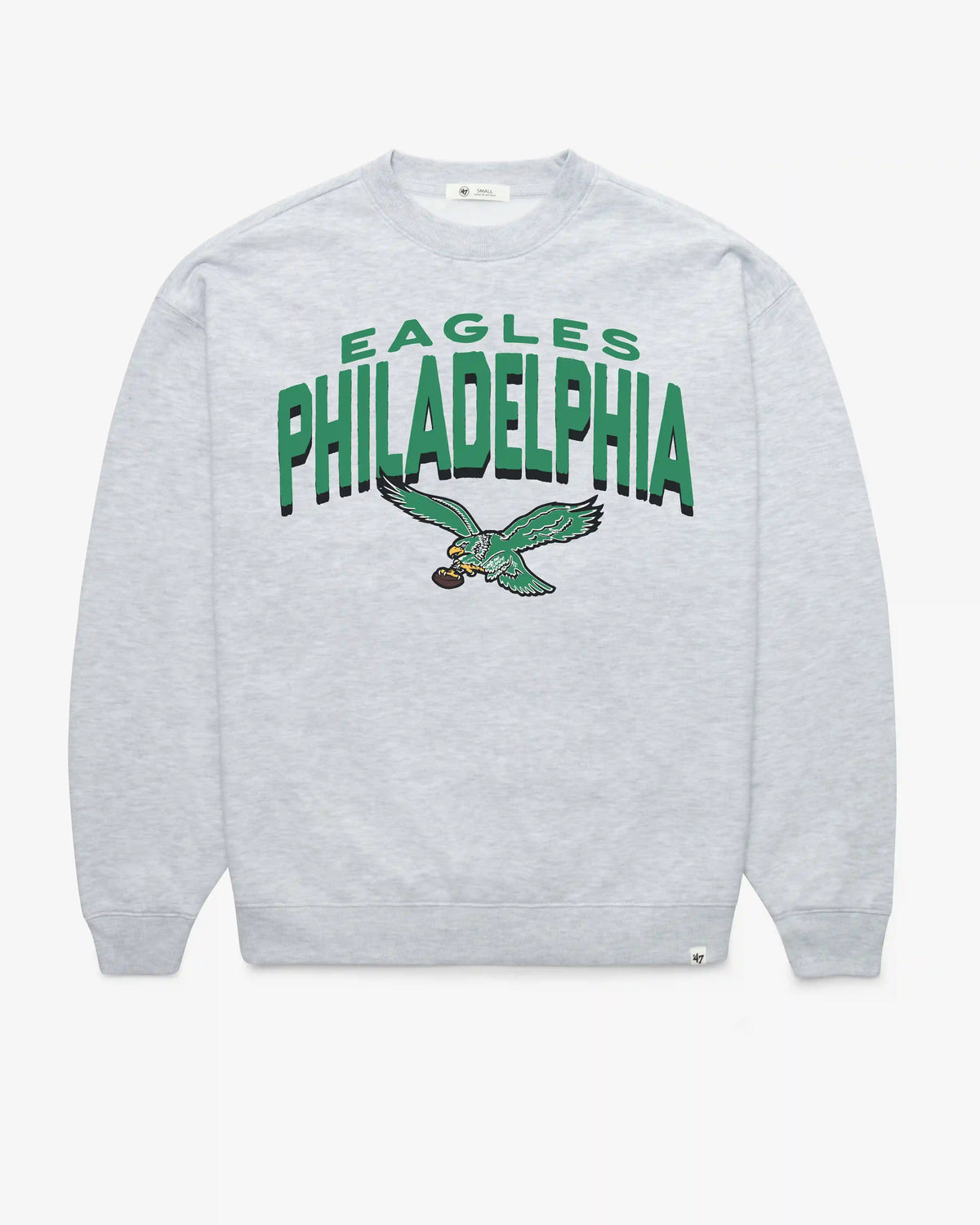 PHILADELPHIA EAGLES HISTORIC CAMPUS ARCH CLOUD '47 OVERSIZED CREW WOMENS