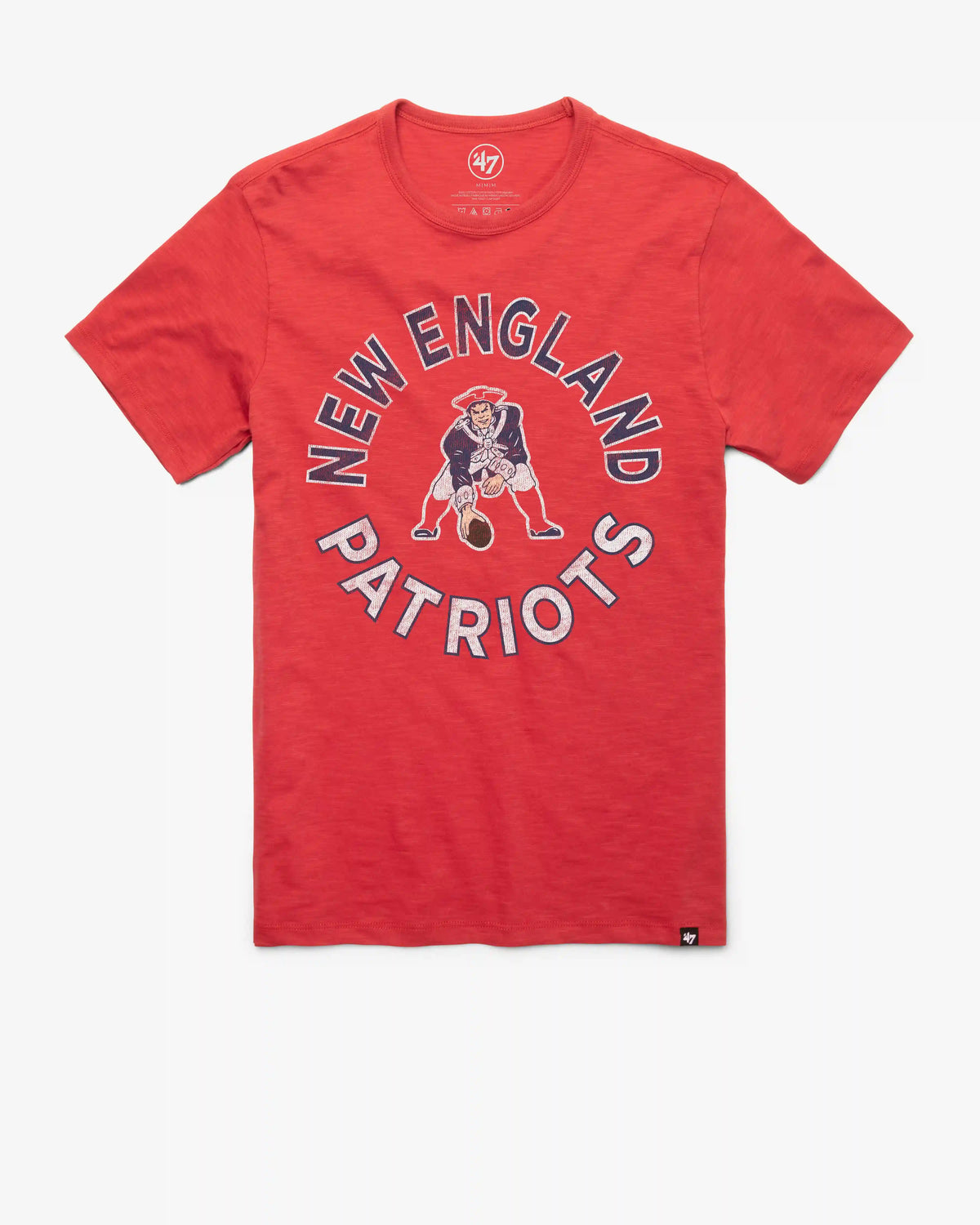 NEW ENGLAND PATRIOTS HISTORIC ROUNDED '47 SCRUM TEE