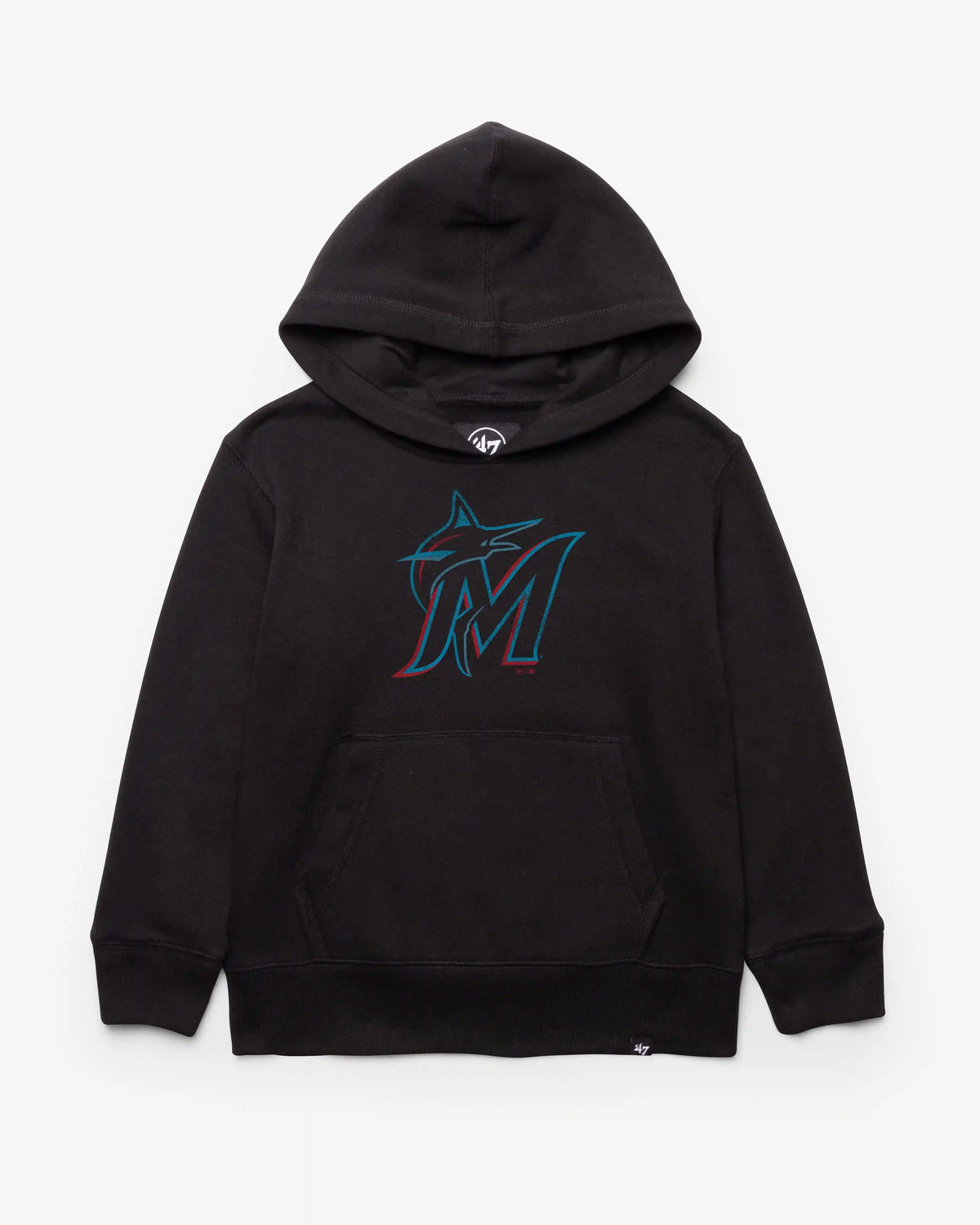 MIAMI MARLINS DISTRESSED IMPRINT '47 KID'S HEADLINE HOOD