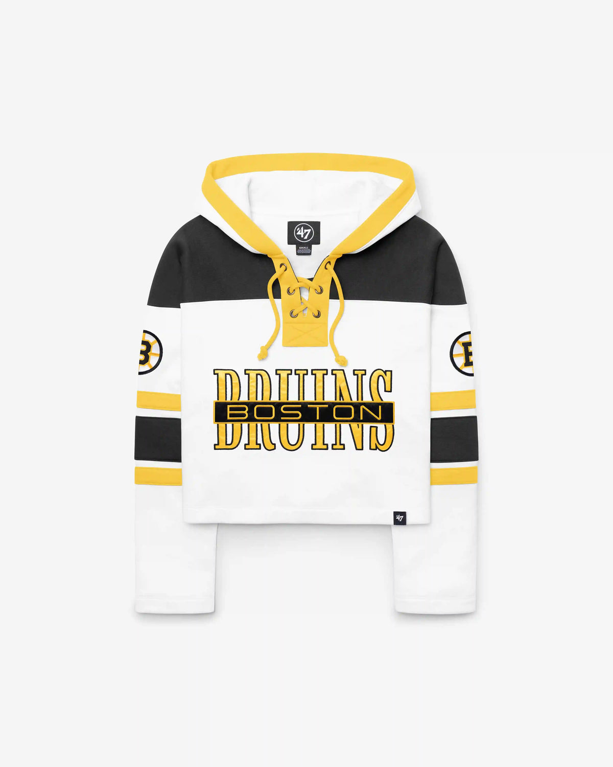 BOSTON BRUINS CUT THRU CROPPED '47 WOMEN'S SUPERIOR LACER HOOD