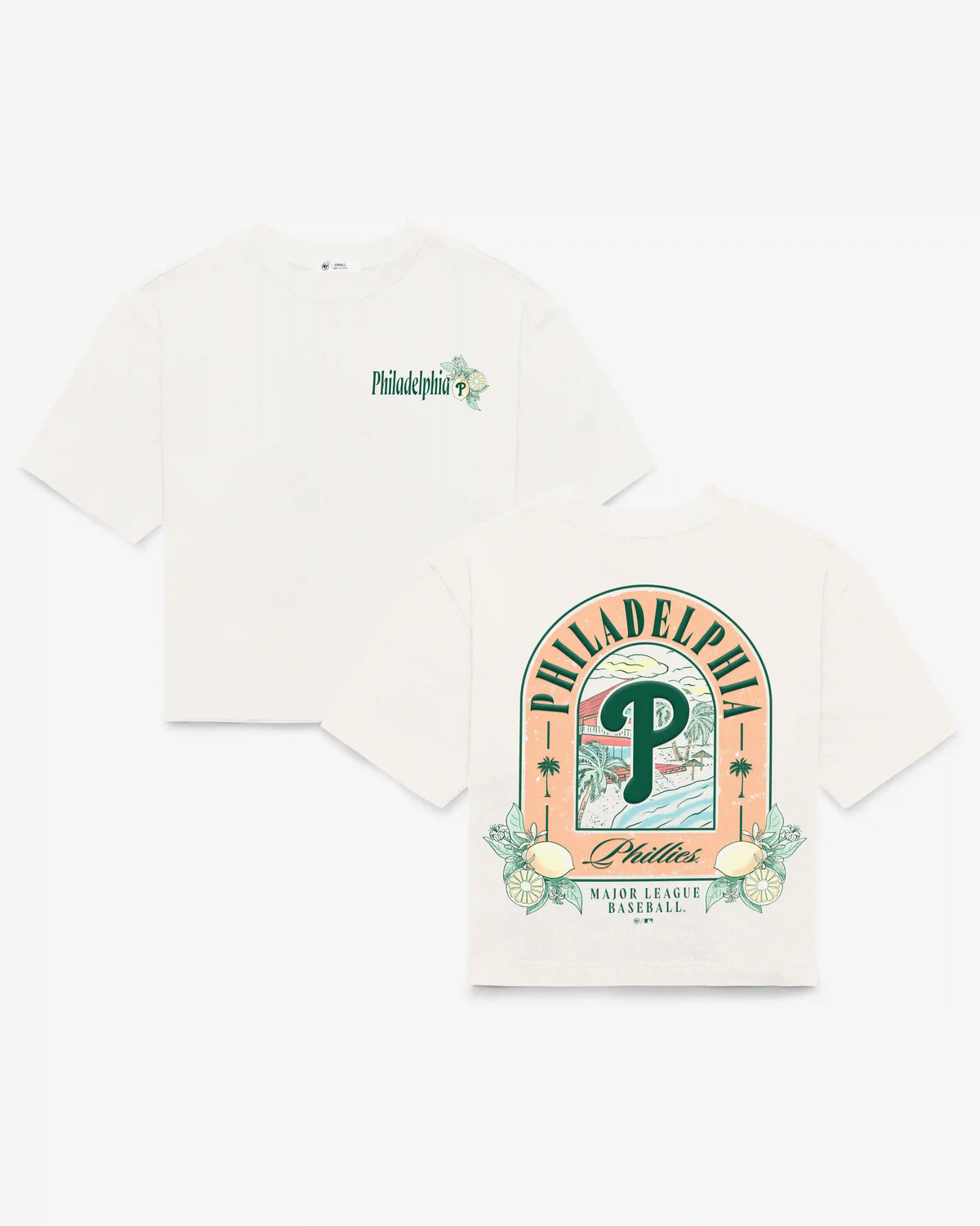 PHILADELPHIA PHILLIES VACAY SCENES BACKER '47 REED CITY TEE WOMENS