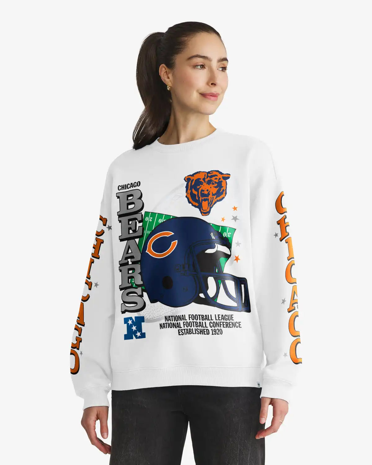 CHICAGO BEARS HISTORIC THUNDEROUS '47 WOMEN'S OVERSIZED CREW