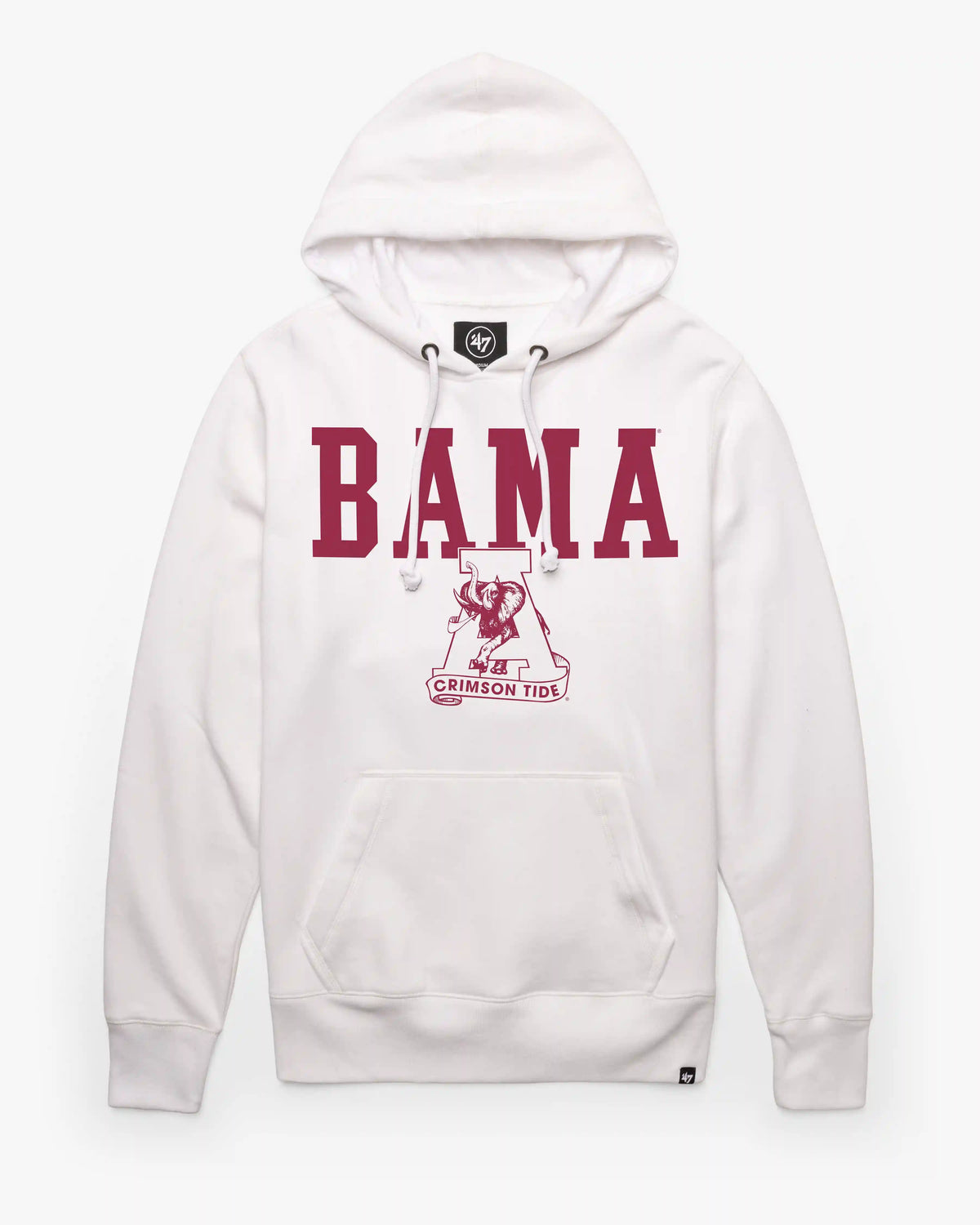 ALABAMA CRIMSON TIDE VINTAGE STRAIGHT BLOCK '47 HEADLINE HOOD
