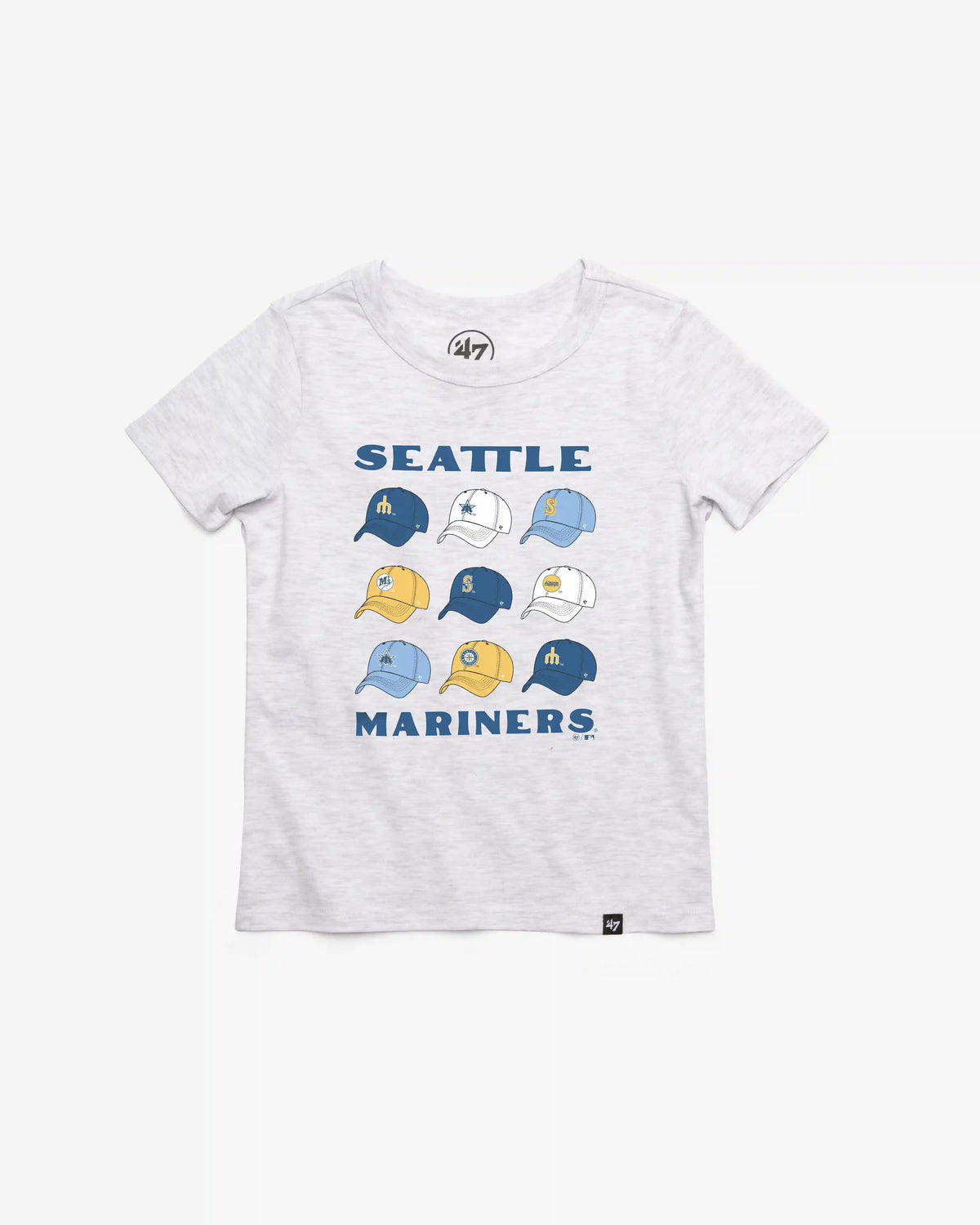 SEATTLE MARINERS COOPERSTOWN CAP OFF '47 KID'S FRANKLIN TEE