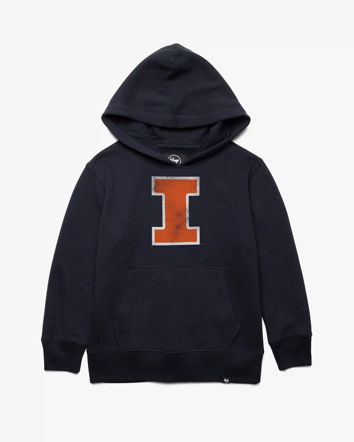 ILLINOIS FIGHTING ILLINI DISTRESSED IMPRINT '47 KID'S HEADLINE HOOD