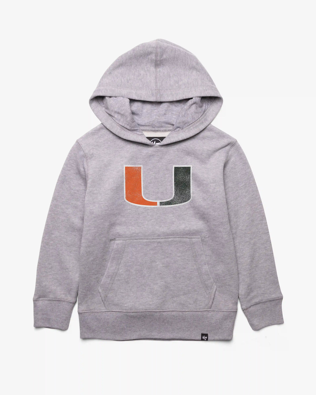 MIAMI HURRICANES DISTRESSED IMPRINT '47 KID'S HEADLINE HOOD