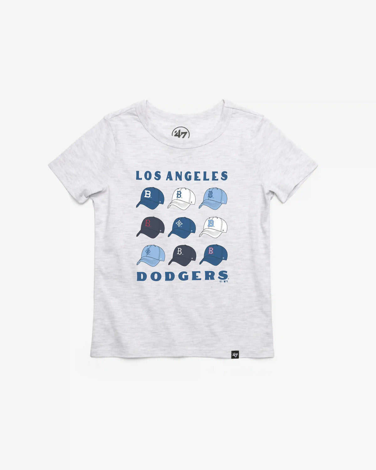 LOS ANGELES DODGERS COOPERSTOWN CAP OFF '47 KID'S FRANKLIN TEE