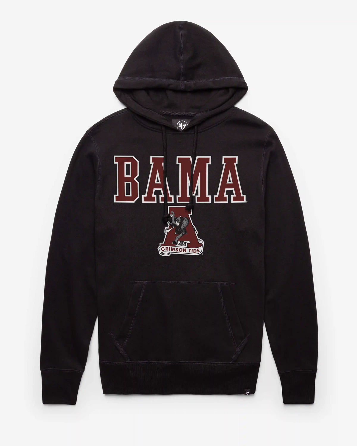 ALABAMA CRIMSON TIDE VINTAGE STRAIGHT BLOCK '47 HEADLINE HOOD