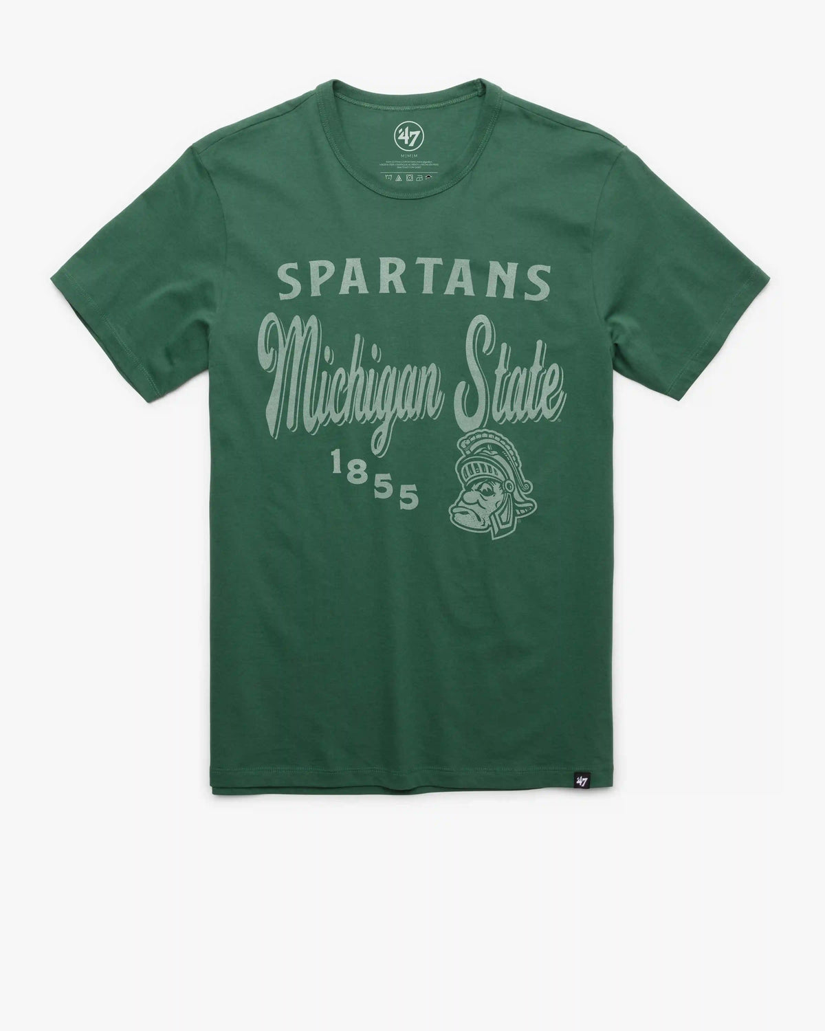 MICHIGAN STATE SPARTANS VINTAGE DIAG SCRIPT '47 FRANKLIN TEE