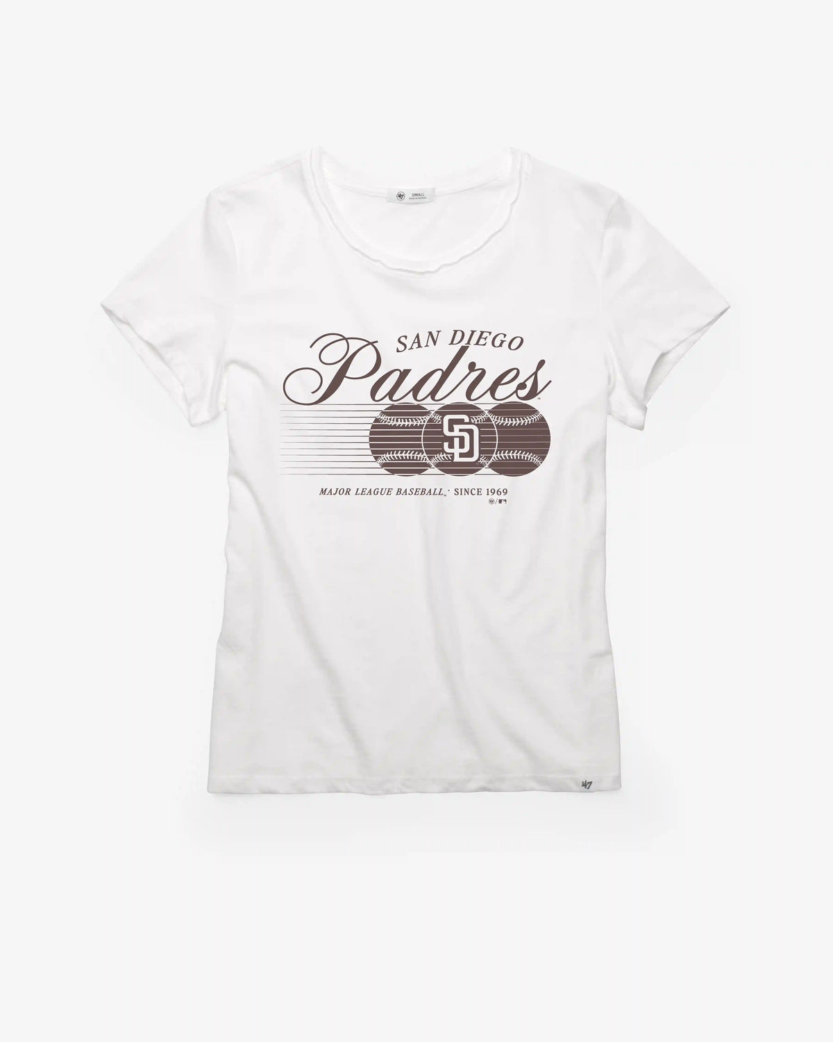SAN DIEGO PADRES SPEED THROW '47 WOMEN'S FRANKIE TEE