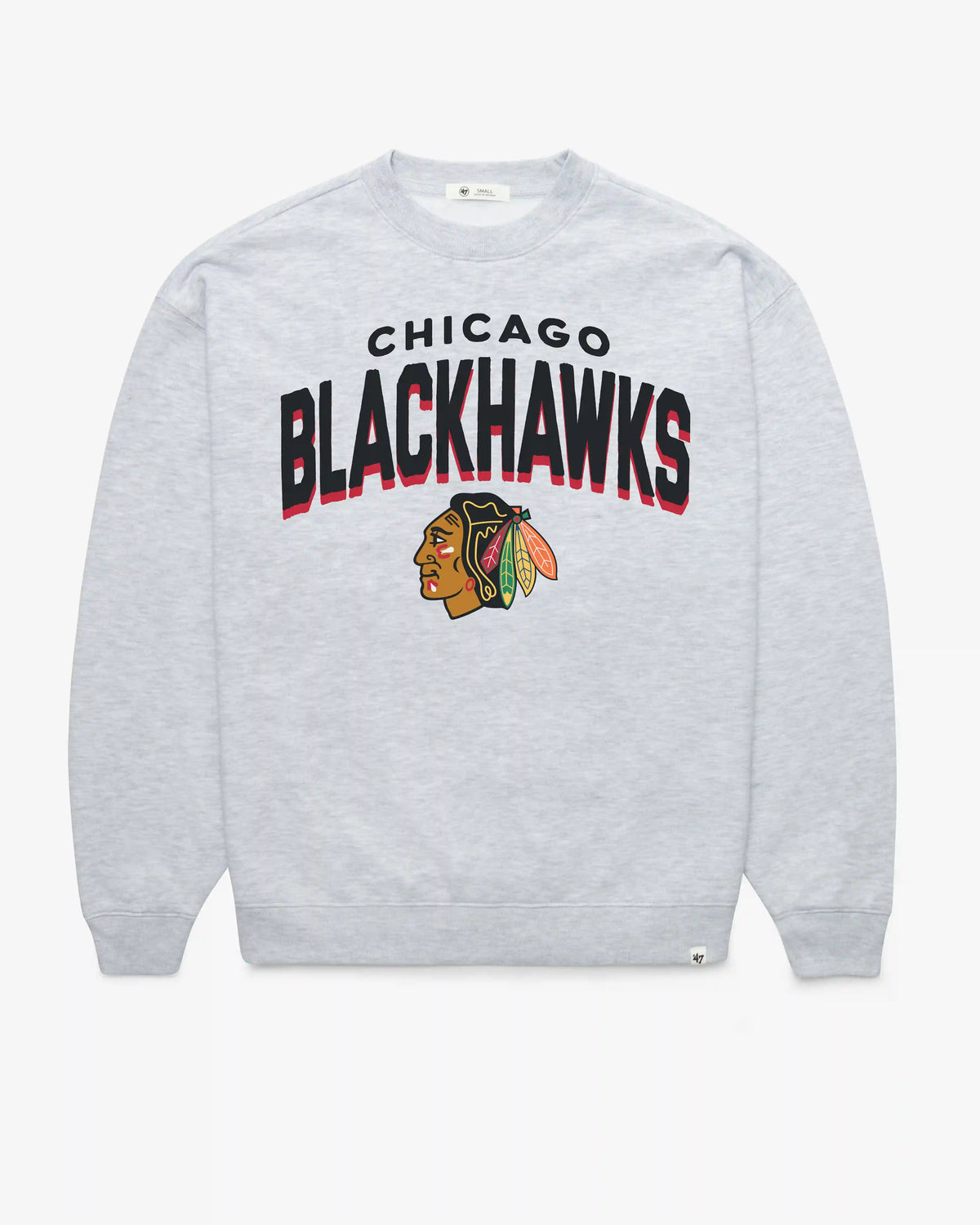 CHICAGO BLACKHAWKS CAMPUS ARCH CLOUD '47 OVERSIZED CREW WOMENS