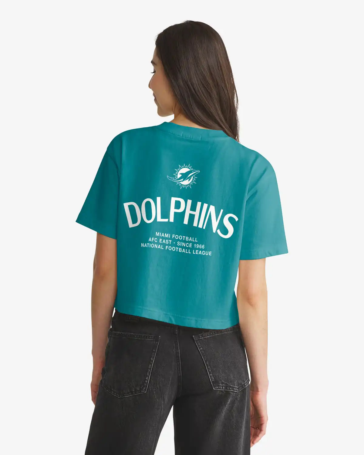MIAMI DOLPHINS HADRIAN '47 FOUNDATION CROP TEE WOMENS