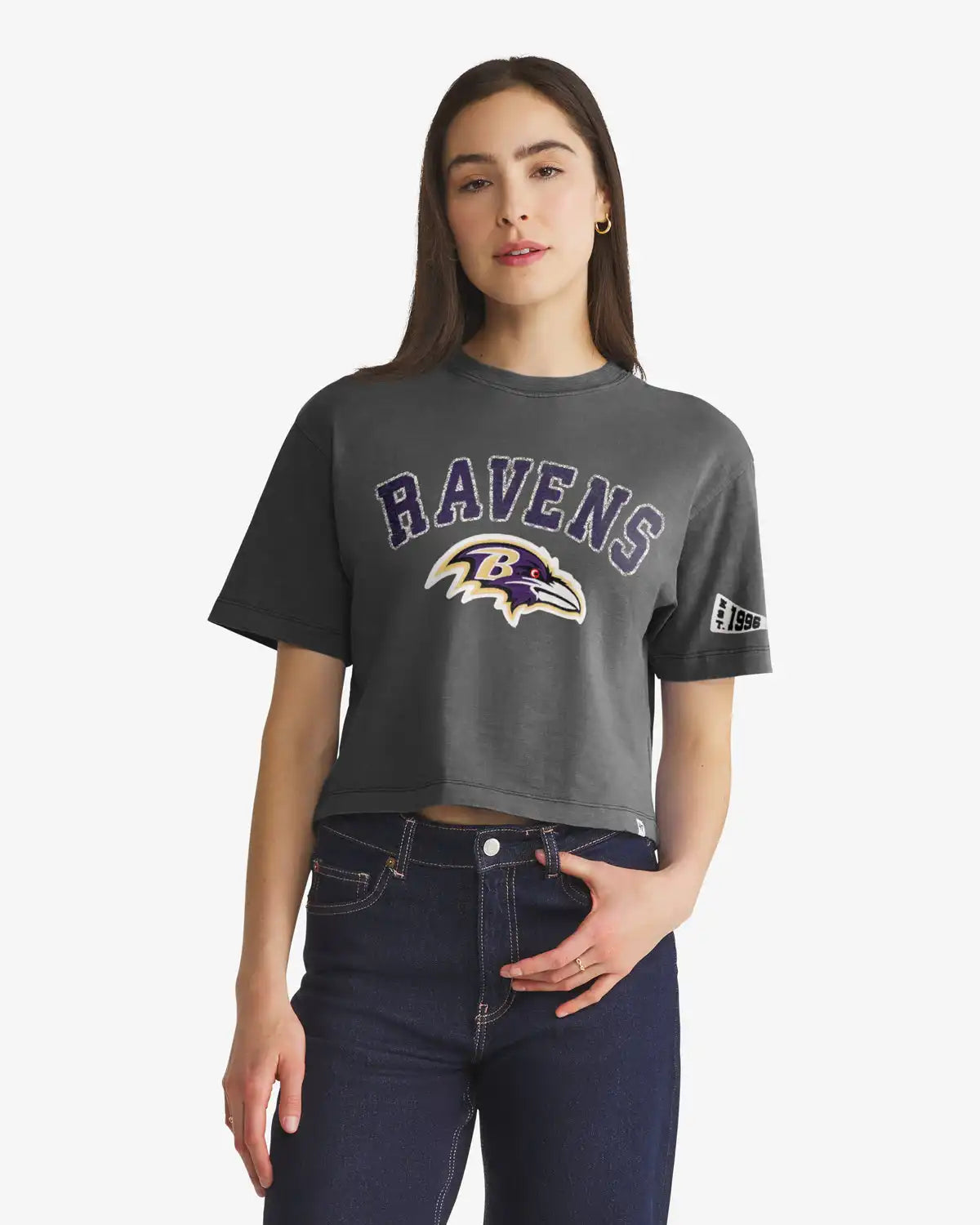 BALTIMORE RAVENS ELMORE WELL WORN '47 HEAVY SLUB TEE WOMENS