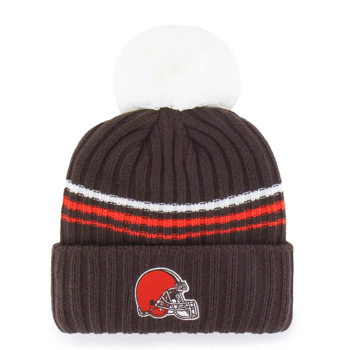 CLEVELAND BROWNS FUZZY SCRIPT '47 WOMEN'S CUFF KNIT