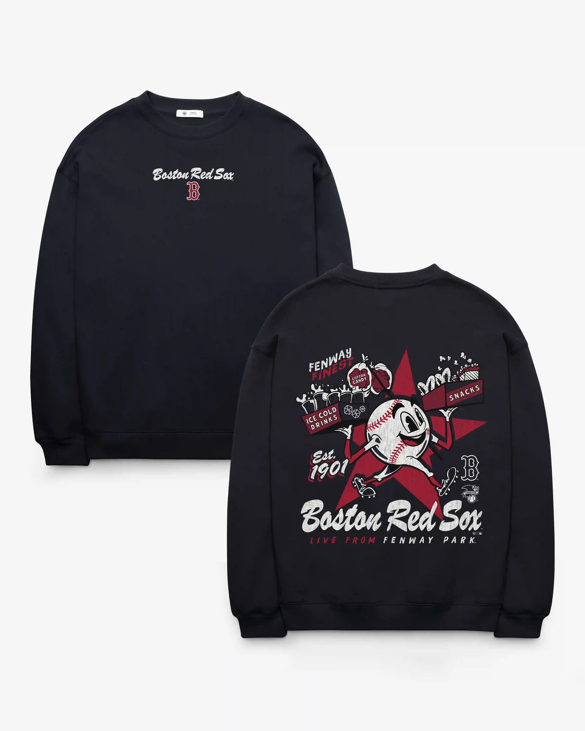 BOSTON RED SOX FAN FUEL '47 OVERSIZED CREW WOMEN