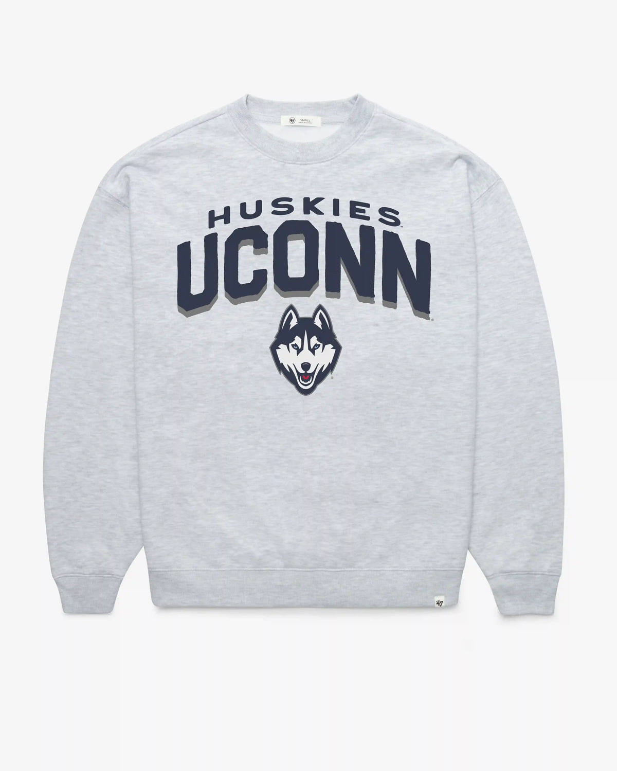 CONNECTICUT HUSKIES UCONN CAMPUS ARCH CLOUD '47 OVERSIZED CREW WOMENS