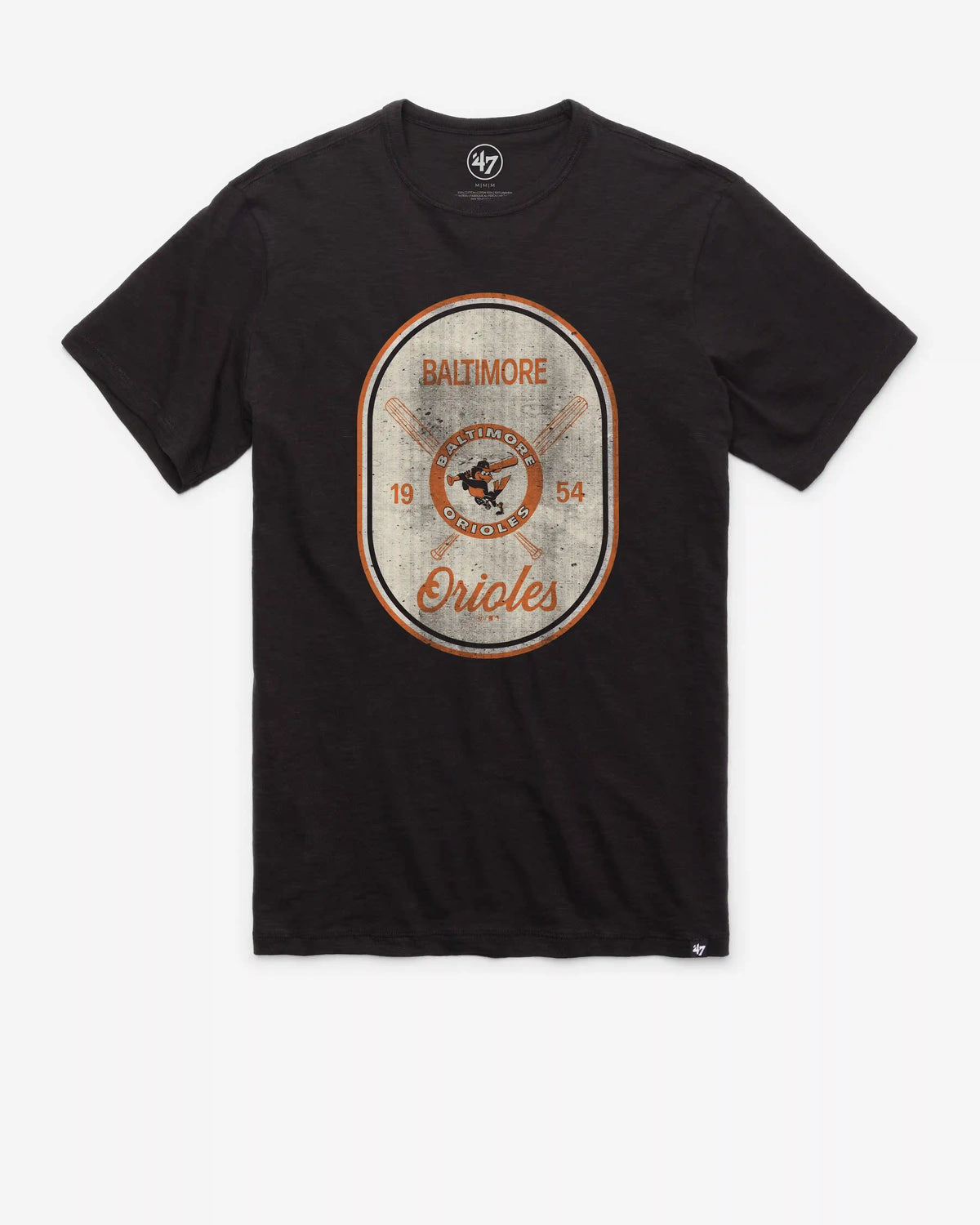 BALTIMORE ORIOLES COOPERSTOWN CROSS PATCH '47 SCRUM TEE