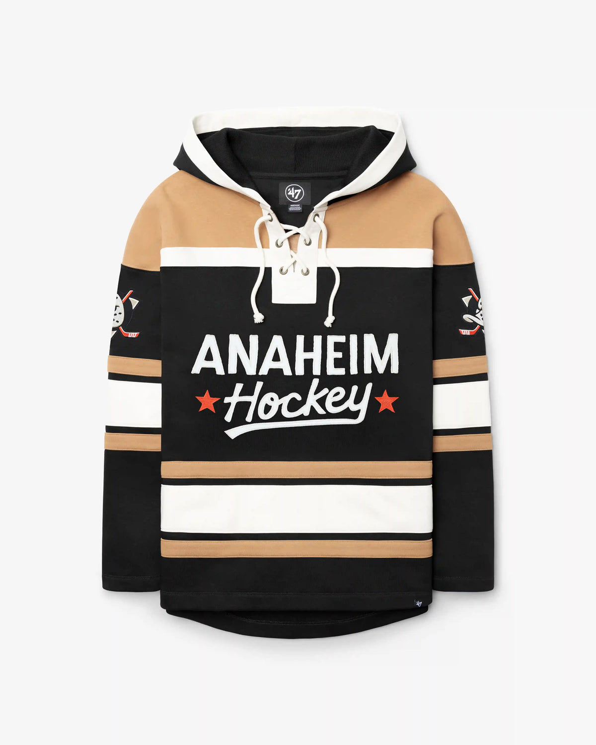 ANAHEIM DUCKS BLOCK SCRIPT SUPERIOR '47 LACER HOOD