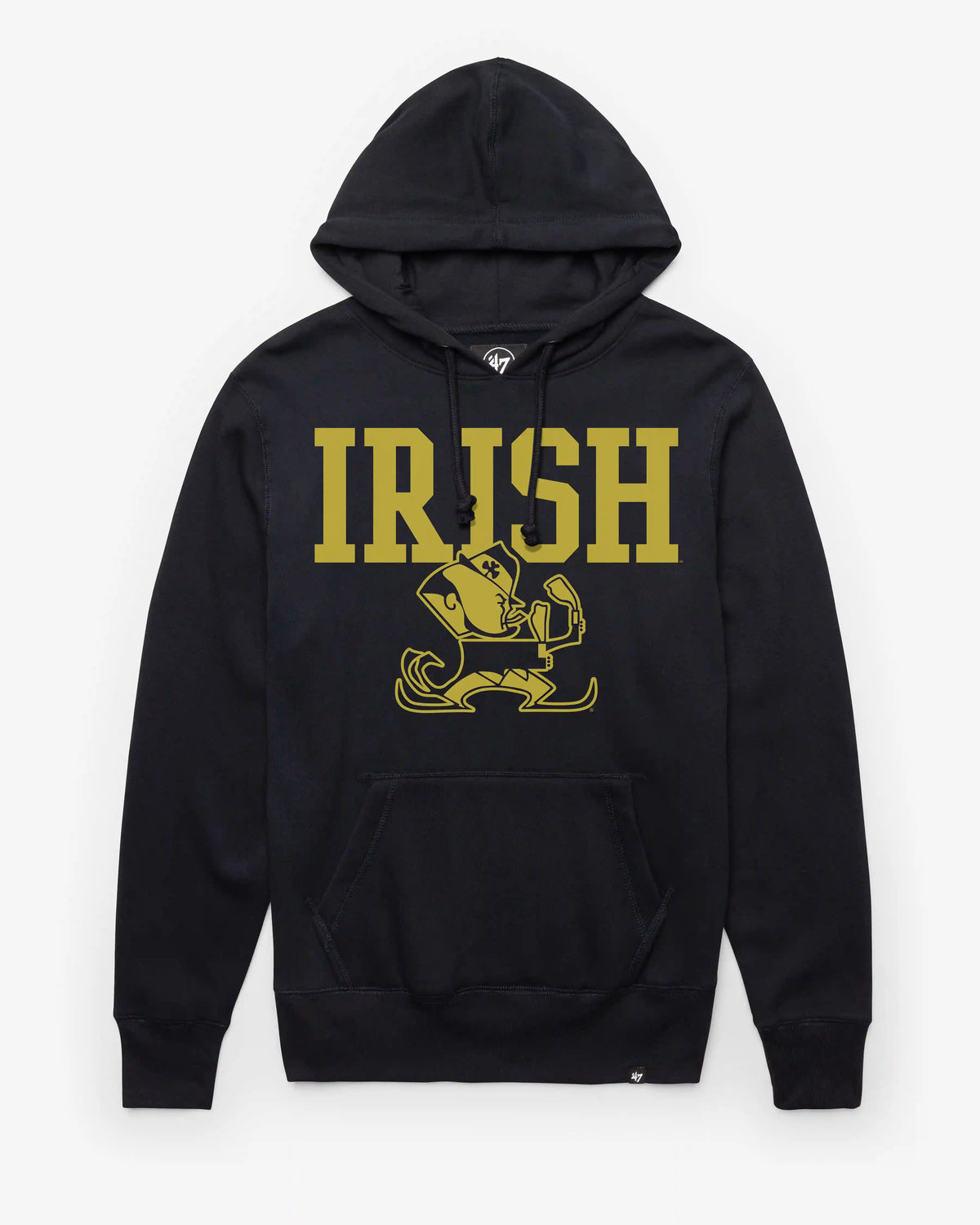 NOTRE DAME FIGHTING IRISH VINTAGE STRAIGHT BLOCK HEADLINE HOOD