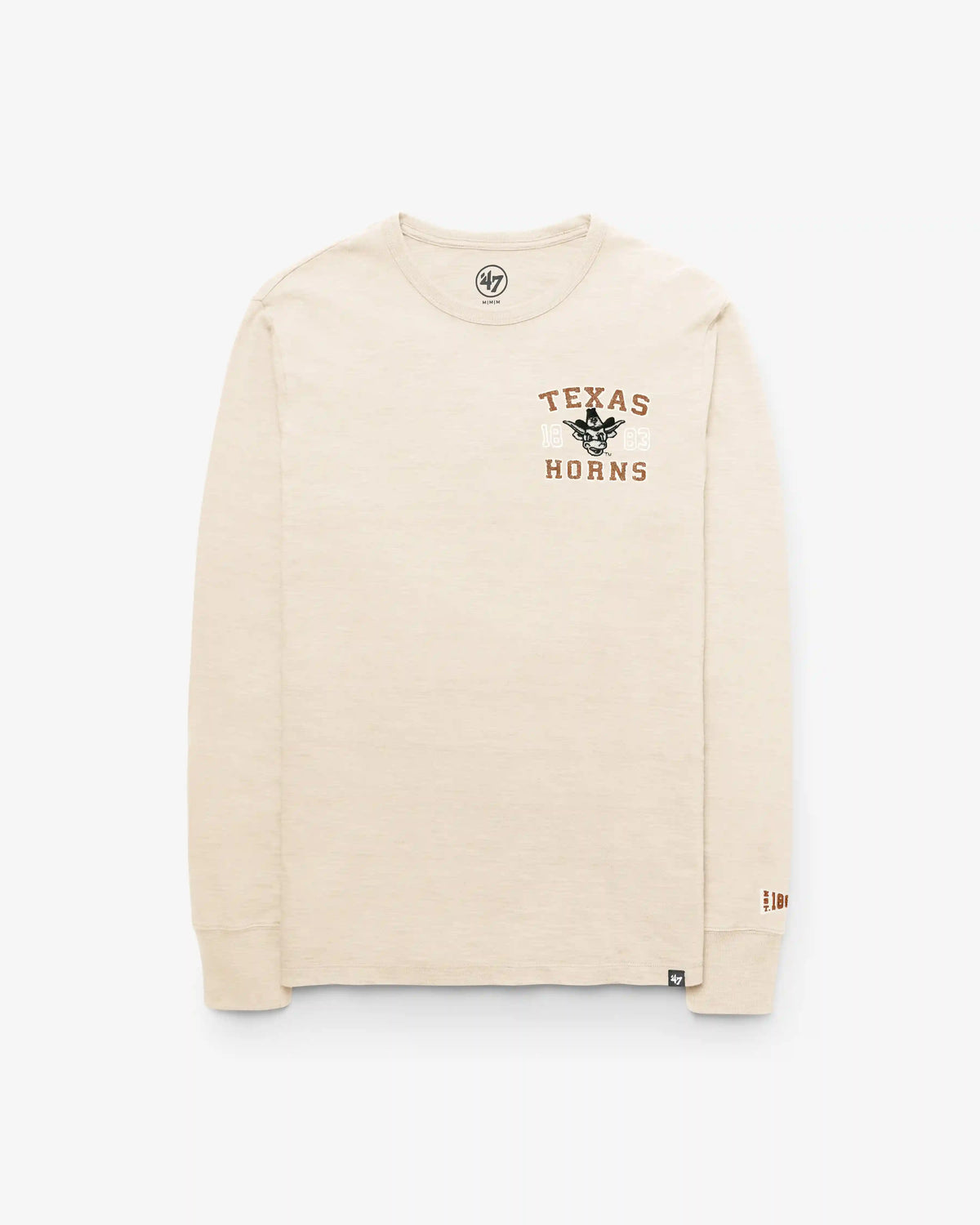 TEXAS LONGHORNS VINTAGE EGREMONT WELL WORN '47 HEAVY SLUB LONG SLEEVE TEE