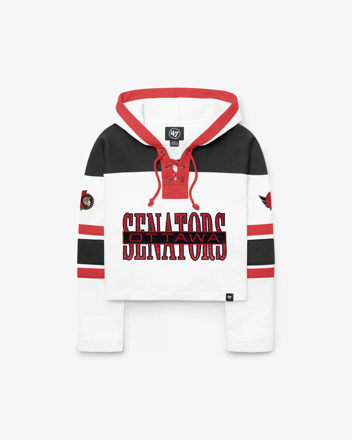 OTTAWA SENATORS CUT THRU CROPPED '47 WOMEN'S SUPERIOR LACER HOOD