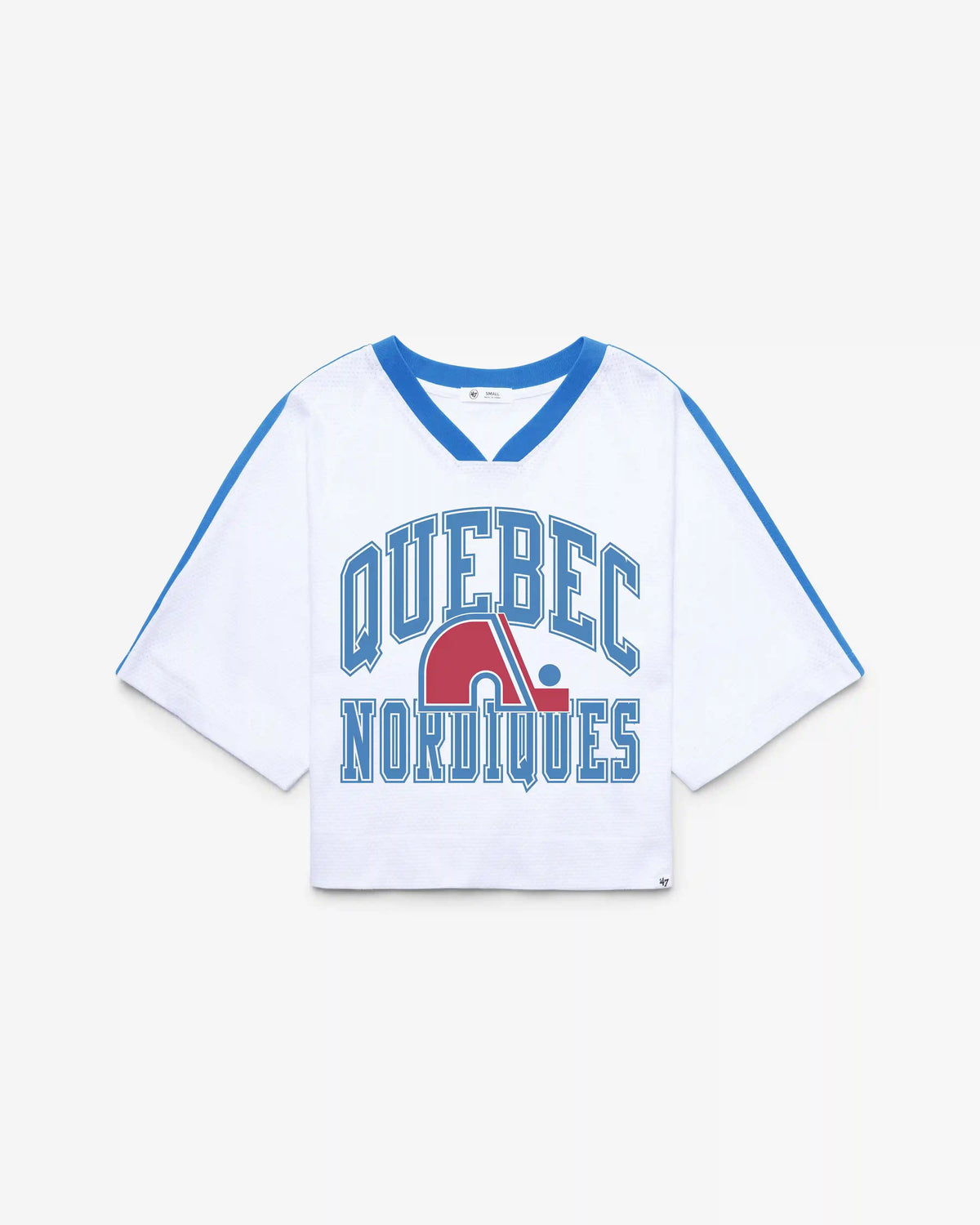 QUEBEC NORDIQUES VINTAGE BIG OVERARCH '47 WOMEN'S DROP NEEDLE RAGLAN