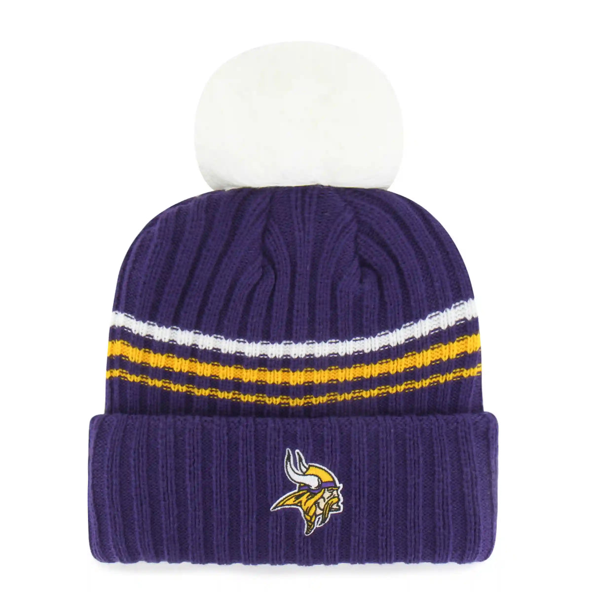 MINNESOTA VIKINGS FUZZY SCRIPT '47 WOMEN'S CUFF KNIT