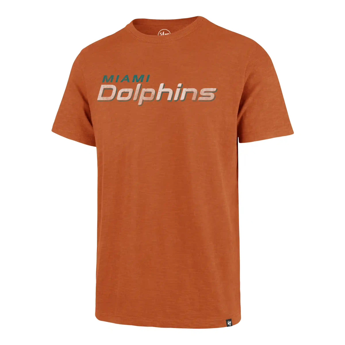 MIAMI DOLPHINS GRIT WORDMARK '47 SCRUM TEE