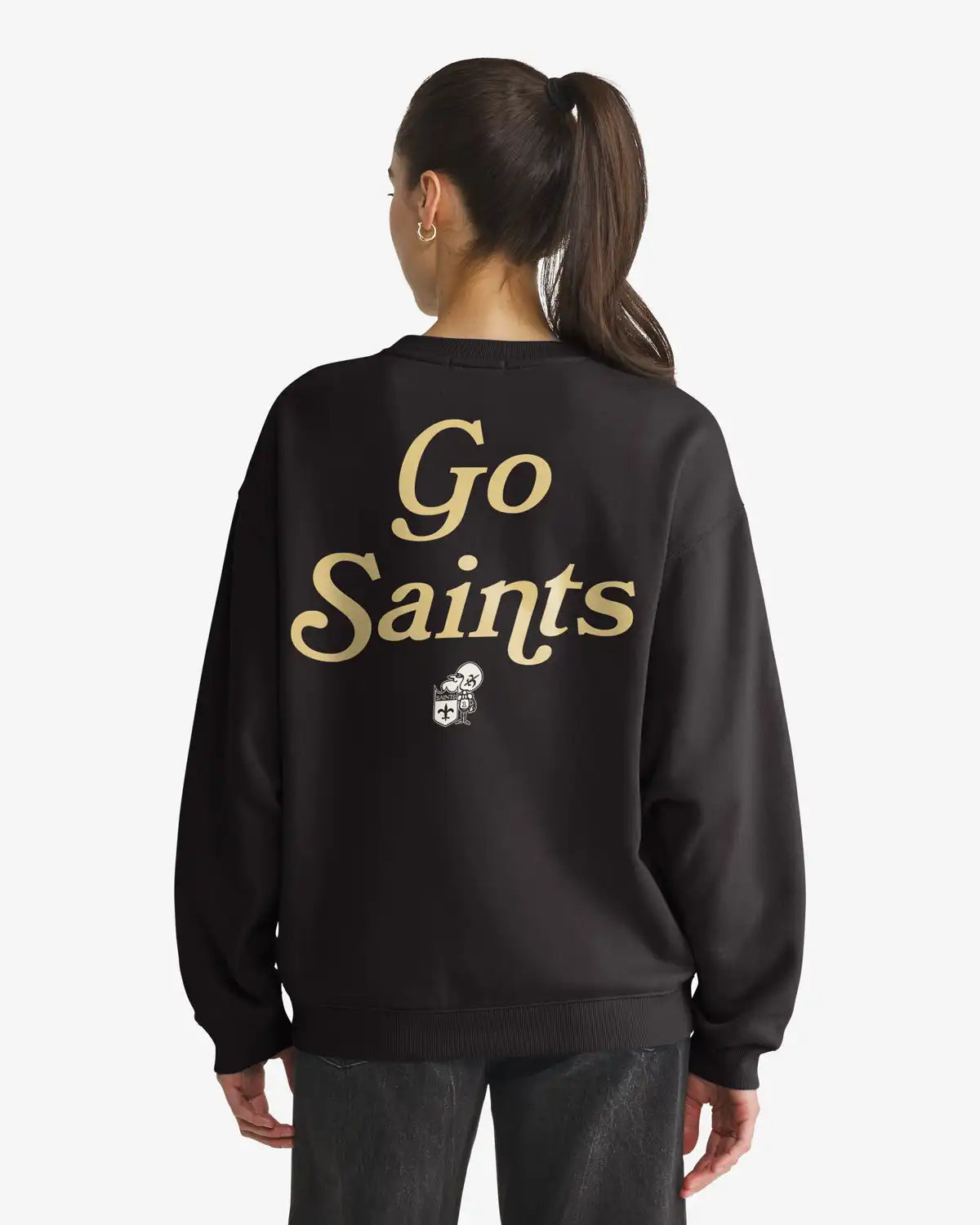 NEW ORLEANS SAINTS HISTORIC SHOUT IT OUT '47 OVERSIZED CREW WOMENS
