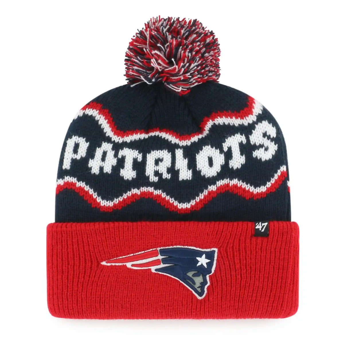 NEW ENGLAND PATRIOTS SQUIGGLE SCRIPT '47 KID'S CUFF KNIT