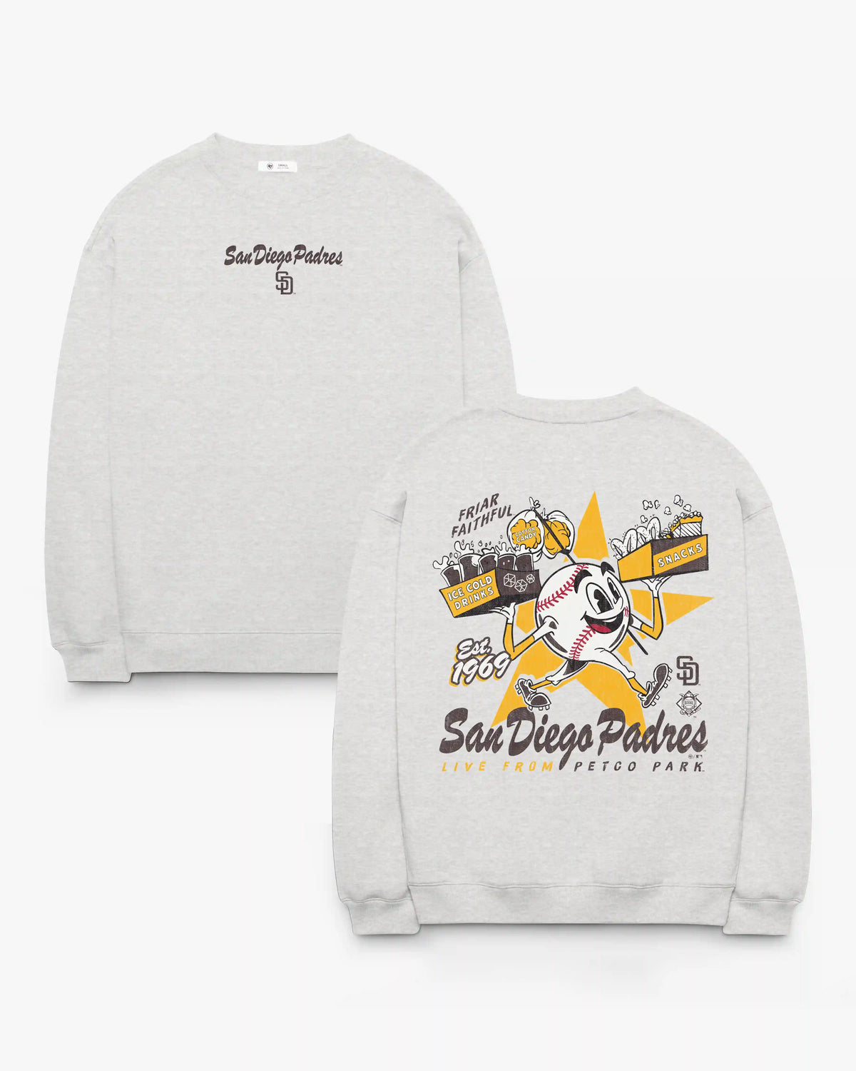 SAN DIEGO PADRES FAN FUEL '47 OVERSIZED CREW WOMEN