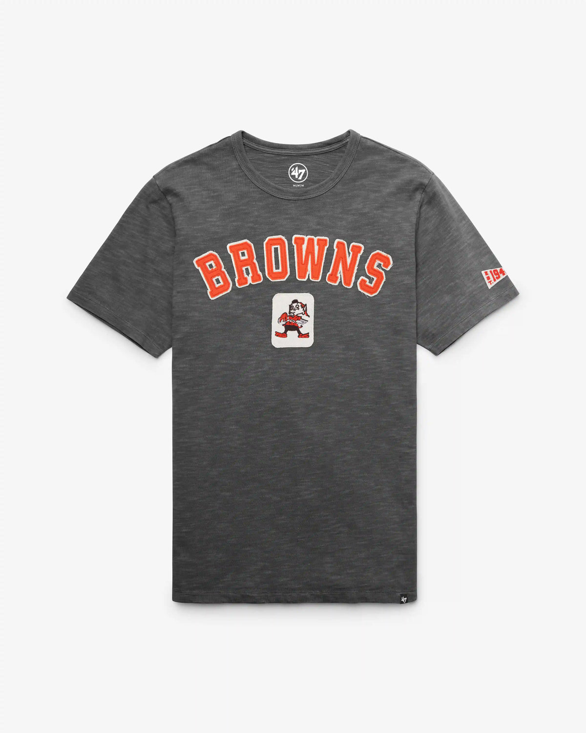 CLEVELAND BROWNS HISTORIC SEYMOORE WELL WORN '47 HEAVY SLUB TEE