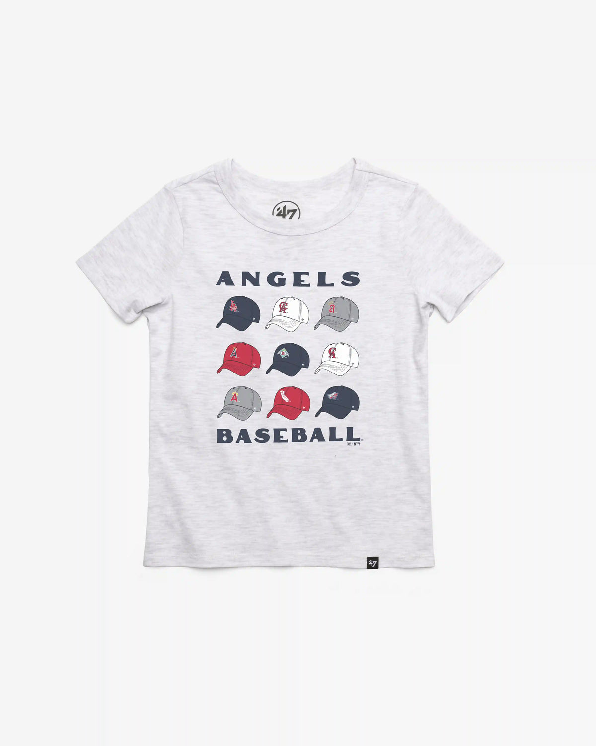 LOS ANGELES ANGELS COOPERSTOWN CAP OFF '47 KID'S FRANKLIN TEE