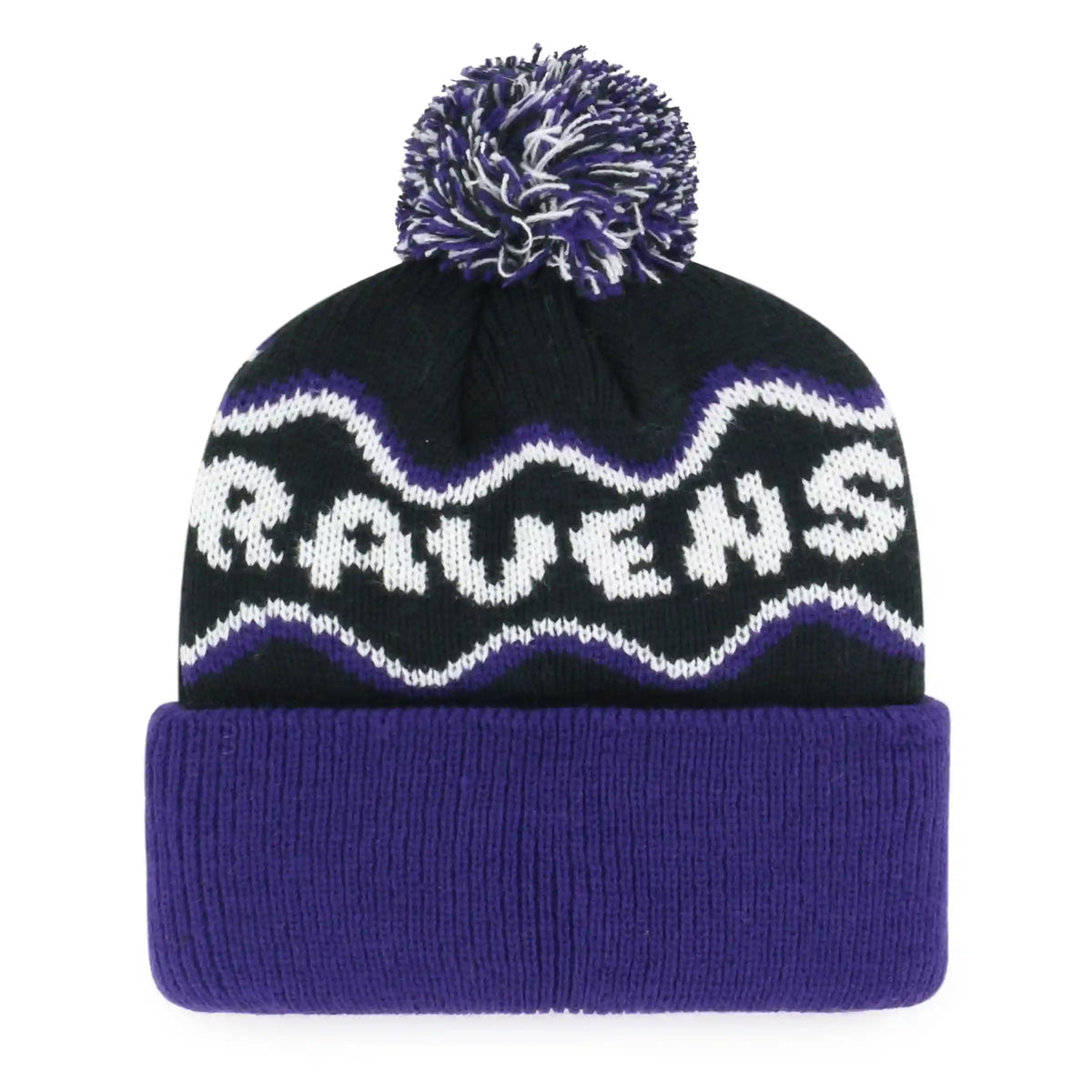 BALTIMORE RAVENS SQUIGGLE SCRIPT '47 KID'S CUFF KNIT