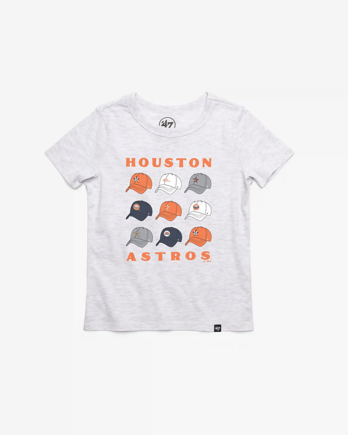 HOUSTON ASTROS COOPERSTOWN CAP OFF '47 KID'S FRANKLIN TEE