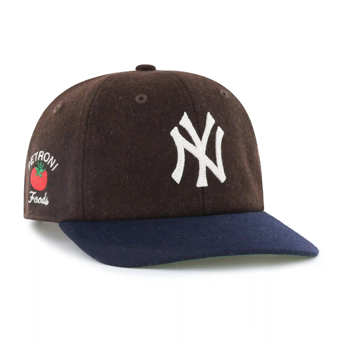 NEW YORK YANKEES PETRONI FOODS WOOL '47 CLEAN UP FLAT BRIM