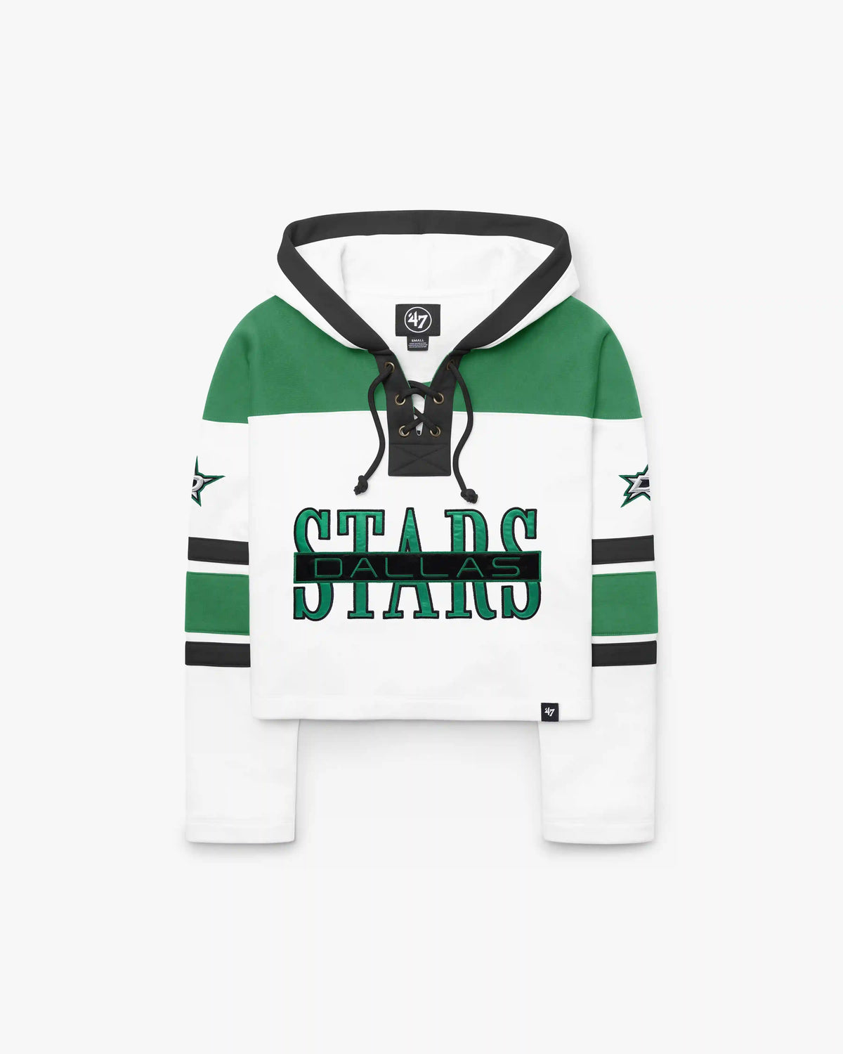 DALLAS STARS CUT THRU CROPPED '47 WOMEN'S SUPERIOR LACER HOOD