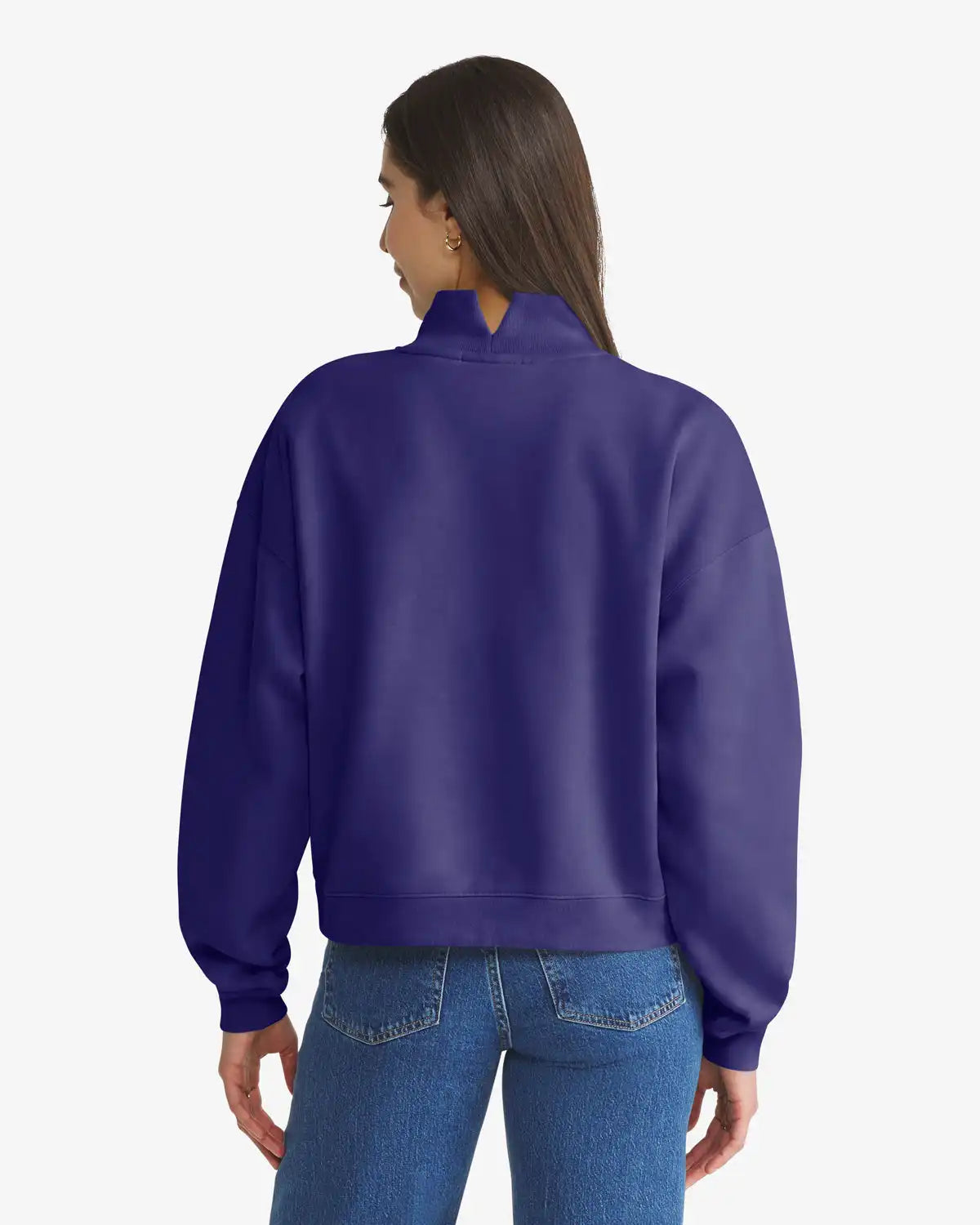 LOUISIANA STATE TIGERS LSU VINTAGE VANTAGE '47 WOMEN'S MOCK NECK PULLOVER