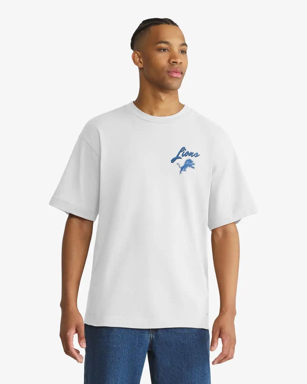 DETROIT LIONS BACKER SCRIPT ILLUSTRATED '47 FOUNDATION TEE