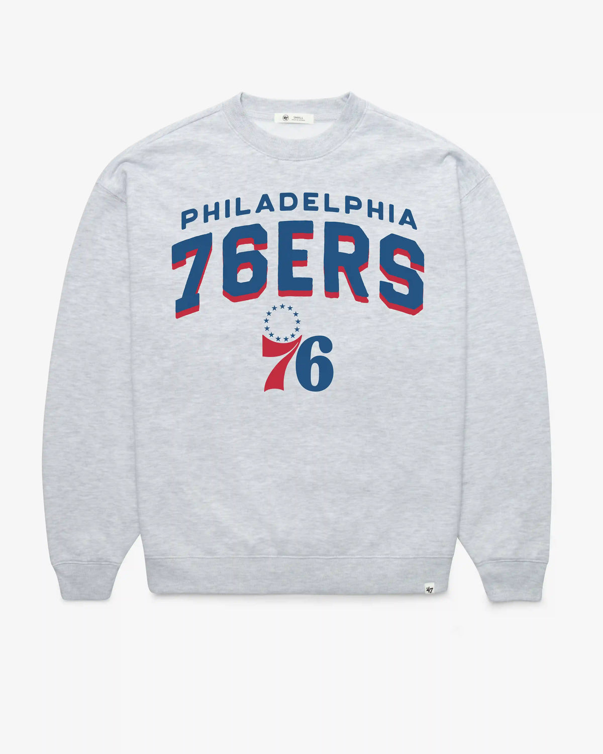 PHILADELPHIA 76ERS CAMPUS ARCH CLOUD '47 OVERSIZED CREW WOMENS