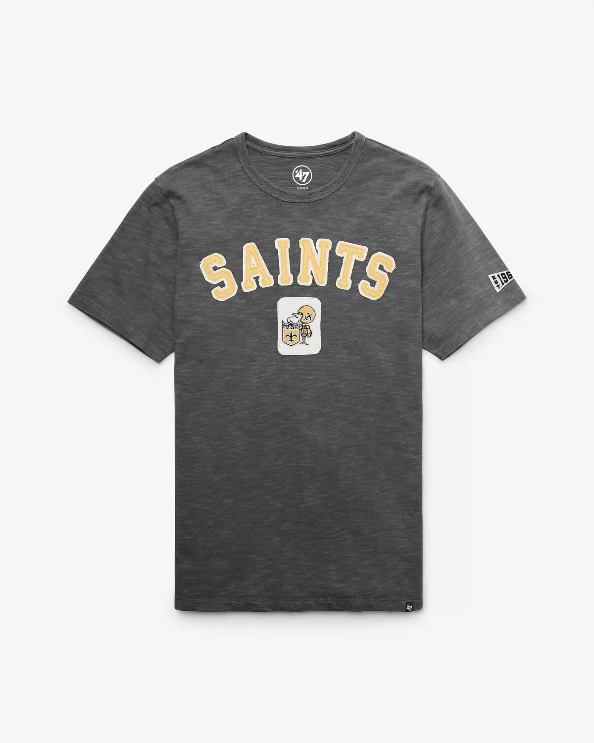 NEW ORLEANS SAINTS HISTORIC SEYMOORE WELL WORN '47 HEAVY SLUB TEE