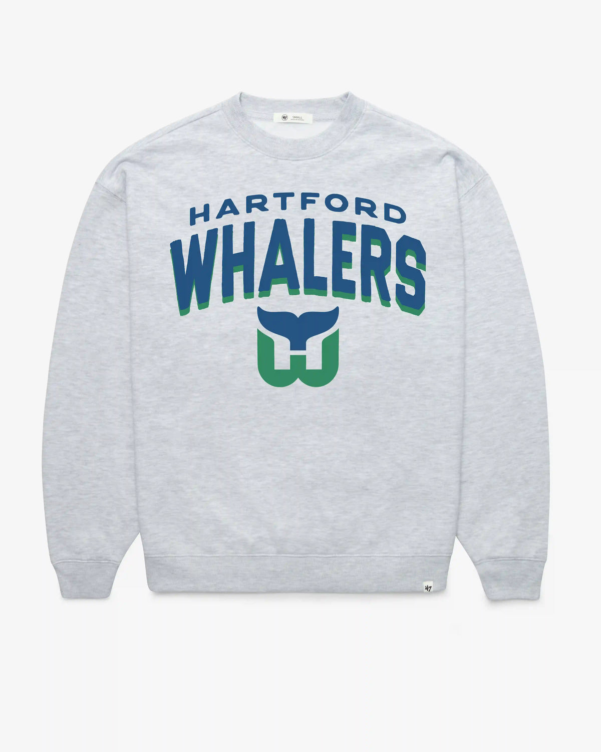 HARTFORD WHALERS VINTAGE CAMPUS ARCH CLOUD '47 OVERSIZED CREW WOMENS